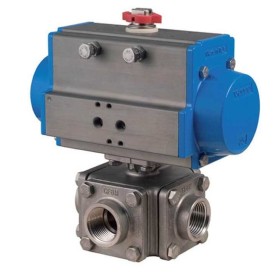 Bonomi SR97X with 97X Double L-Port S-Steel Valve and SR Actuator