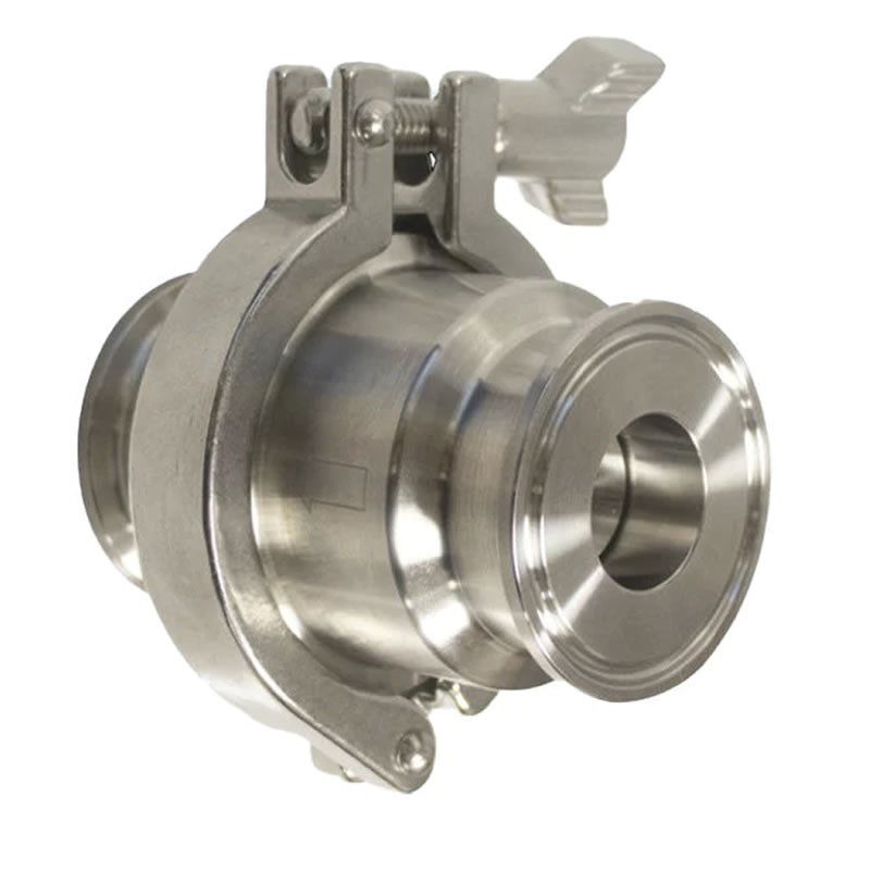 Bonomi S350-STC High Capacity Check Valve 316L St. Steel body/stem/disc with Double pin Center Clamp and Sanitary Connections