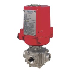 Bonomi EXME97X with 97X Double L-Port Ball Valve and Electric Actuator