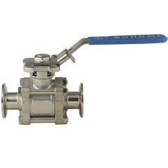 Bonomi 770 Sanitary Ball Valve 3-Piece Direct Mount Stainless Steel