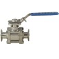 Bonomi 770 Sanitary Ball Valve 3-Piece Stainless Steel Full Port Non-Cavity-filled Standard seats ISO 5211 Direct Mount