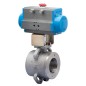 Bonomi 8P725002 with Valpres 725002 Wafer Ball Valve ANSI 150 Steam Service Stainless Steel and Double Acting Pneumatic Actuator