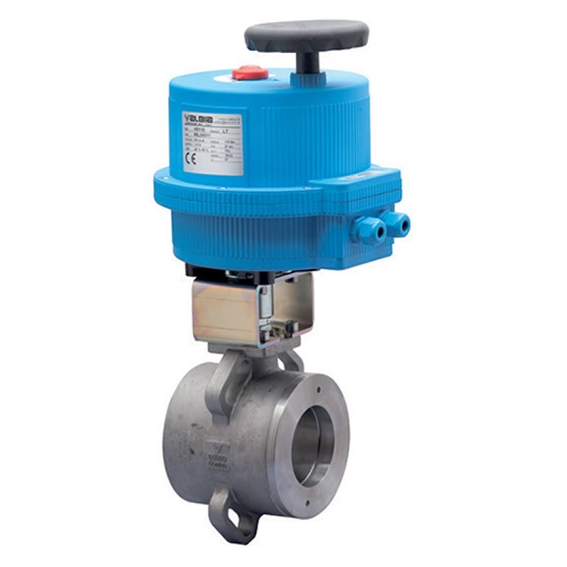 Bonomi 8E725002 with Valpres 725002 Wafer Ball Valve ANSI 150 Steam Service S-Steel and Electric Actuator Plastic Enclosure