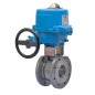 Bonomi M8E721V16 with Valpres 721V16 Wafer Ball Valve ANSI 150 S-Steel PTFE V-pack stem and Valbia Actuator Metal Enclosure