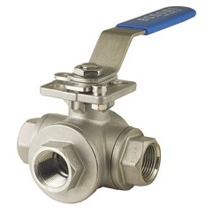 Bonomi 965N Full T Port Ball Valve 3-Way Stainless Steel