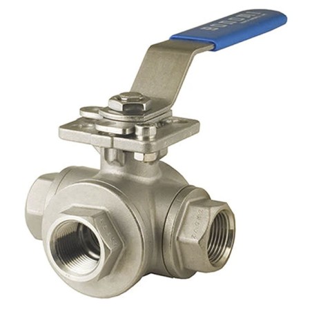 Bonomi 956N Full T Port Ball Valve 3-Way Stainless Steel