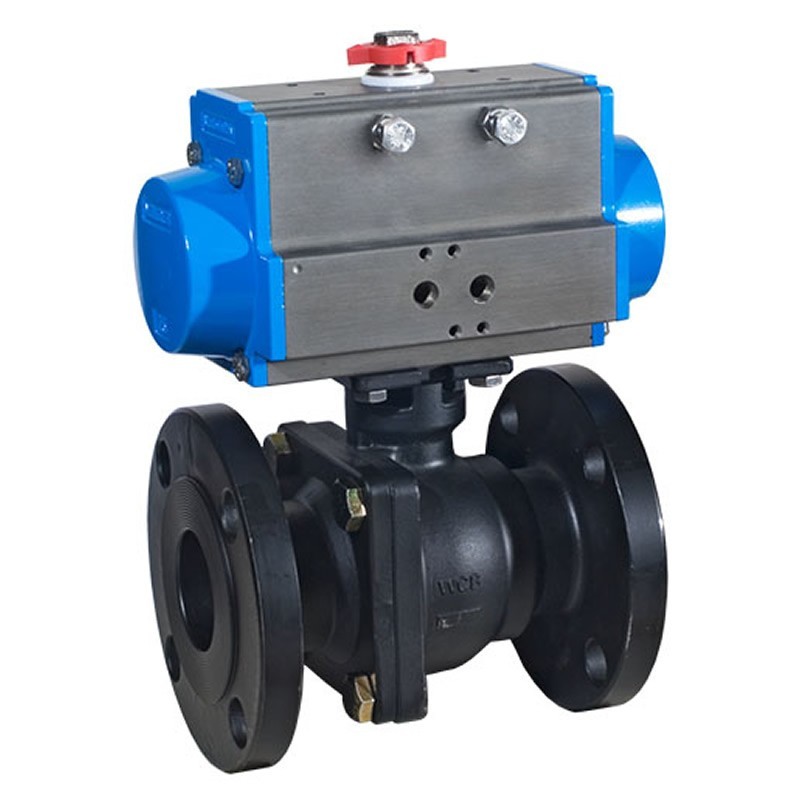 Bonomi 8P766001 with Valpres 766001 Ball Valve Split body Carbon steel ANSI 150 Fire Safe and Double Acting Pneumatic Actuator