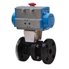 Bonomi 8P68F100 68F100 Split-Body Ball Valve and Pneumatic Actuator