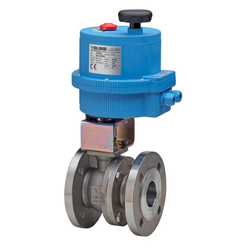 Bonomi 8E079 with Valpres 760005 Split-Body ball Valve ANSI 150 Flanged S-Steel Fire Safe and Valbia Actuator Plastic Enclosure