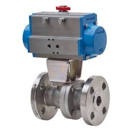 Bonomi 8P68J100 68J100 Split-Body Ball Valve and Pneumatic Actuator