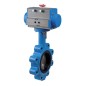 Bonomi SR531S with 531S Lug Butterfly valve Viton Seats S-Steel Disc direct mount and Valbia Spring Return Pneumatic Actuator