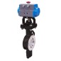 Bonomi DA8100 with Ghibson 8100 Wafer Butterfly valve HP ANSI 150 c-steel PTFE seats SS disc and Valbia Double Acting Actuator