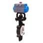 Bonomi SR8101 with Ghibson 8101 Lug Butterfly valve High Perf carbon steel ANSI 150 PTFE seats and Valbia Spring Return Actuator