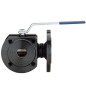 Valpres 776032 3-Way L-Ported diverter Ball Valve Flanged ANSI 150 Carbon Steel ISO 5211 Pad Double D Stem Luft approved