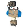 Bonomi EP710061 with 710061V SW Control Ball Valve V-Port with SS Body and Valbia Pneumatic actuator with Electro Positioner