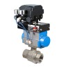 Bonomi EP700076V with 700076V NPT Control Ball Valve V-Port with SS Body and Valbia Pneumatic actuator with Electro Positioner