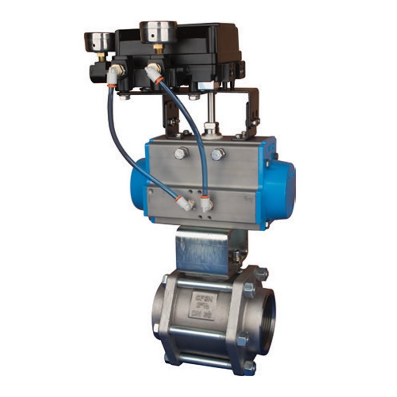 Bonomi PP710061V with 710061V SW Ball Valve V-Port Control with S-Steel Body and Valbia Pneumatic actuator with Positioner