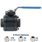 Bonomi 630LL V-Port Ball Valve High Performance Class 900 to 600 NPT Full Port Carbon Steel Direct mount 2200 psi