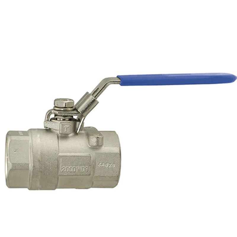 Bonomi 700LL Válvula bola de Acero inoxoxidable 2000 PSI almohadilla Montaje para actuador Roscada NPT y Manija de bloqueo