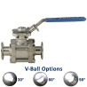 Bonomi PP770V with 770V Sanitary V-Port Ball Valve Direct Mount S-Steel and Valbia Pneumatic Actuator with Pneumatic Positioner