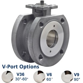 Bonomi M8E723102V con 723102V Válvula de bola V y Actuador Eléctrico