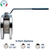 Bonomi EP720370V with Valpres 720370V Wafer Style V-Ball Valve S-Steel and Valbia Pneumatic Actuator and Pneumatic E Positioner