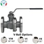 Bonomi PP760021V with Valpres 760021V Wafer Style V-Ball Valve S-Steel and Valbia Pneumatic Actuator and Pneumatic Positioner