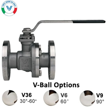 Bonomi M8E760021V with Valpres 760021V Wafer Style V-Ball Valve Stainless Steel and Valbia Electric Actuator Metal Enclosure