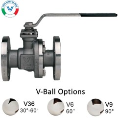 Valpres 760195V V-Ball Valve Stainless Steel ANSI class 300 Flanged