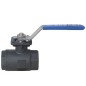 Bonomi 3000 2-piece Ball Valve Full Port Carbon Steel FNPT Threaded 3000 psi ISO 5211 Direct Mount Pad NACE MR-0175