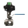 Bonomi 965N LS2-EX with 965N Ball Valve Standard L Port S-Steel 3-Way Direct Mount NPT and LS2-B-EX Explosion Proof Limit Switch