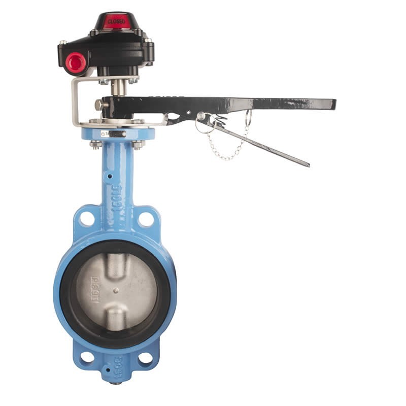 Bonomi N500S LS2 with Bonomi N500S Wafer Butterfly Valve S-Steel Food Grade NSF Certified for EPDM seats and LS2-B Limit Switch