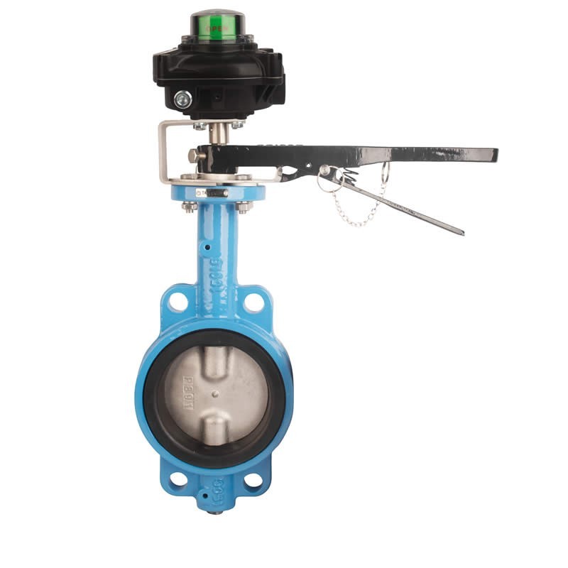 Bonomi N500S LS2-EX with Bonomi N500S Wafer Butterfly Valve S-Steel Food Grade NSF Crt and LS2-B-EX Explosion Proof Limit Switch