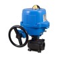 Bonomi M8E0621 with 621LL Carbon Steel Ball Valve 3-piece 2-way SW ends and Valbia Electric Actuator Plastic plastic enclosure