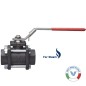 Valpres 710085 Ball Valve for Steam Full Port 3-piece Carbon Steel FNPT Threaded with ISO 5211 pad Double D Stem