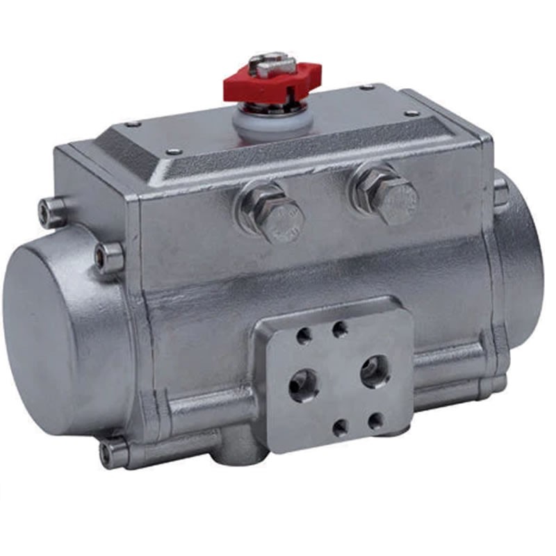 Valbia 84DA1318 Model SSDA100V Double Acting Pneumatic Actuator with Viton seals and Stainless Body and caps and pinion