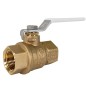 Jomar Valve T-100CG Válvula de bola de latón sin plomo DZR 2 piezas NPT Conexión roscada de puerto completo 600 WOG