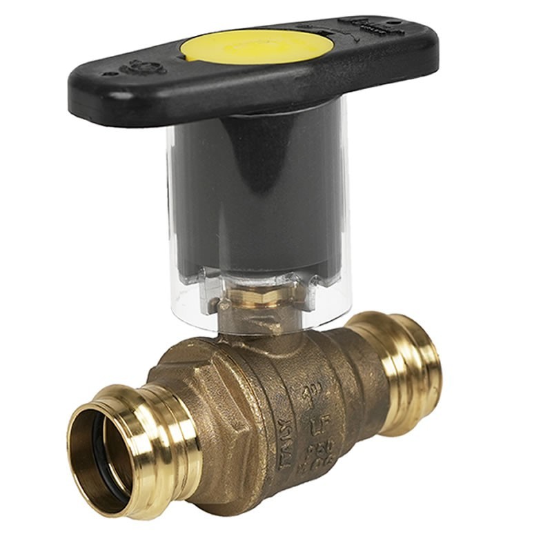 Jomar JP-100G-IH Lead Free Brass Ball Valve 2 Piece Full Port with Press Connection Insulated Handle 250 WOG