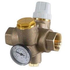 Jomar TB-120G Lead Free Thermostatic Balancing Valve, Variable Set Point, Optional Check Valve, 150 CWP