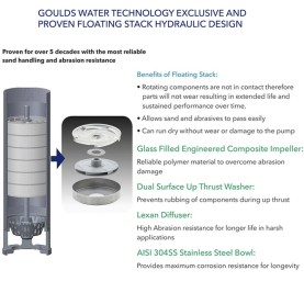 Goulds 5GS05412C Submersible Well Pump 1/2 HP 230V with control box