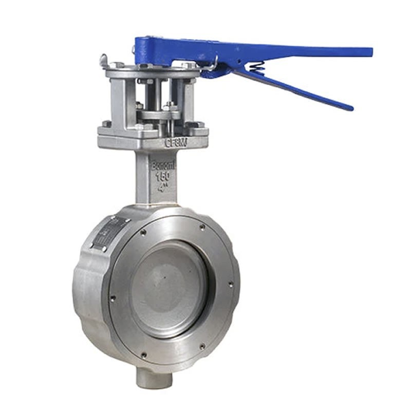 Bonomi 9100 High Performance Manually Operated Wafer Style Butterfly Valve Stainless Steel body and disc ANSI 150