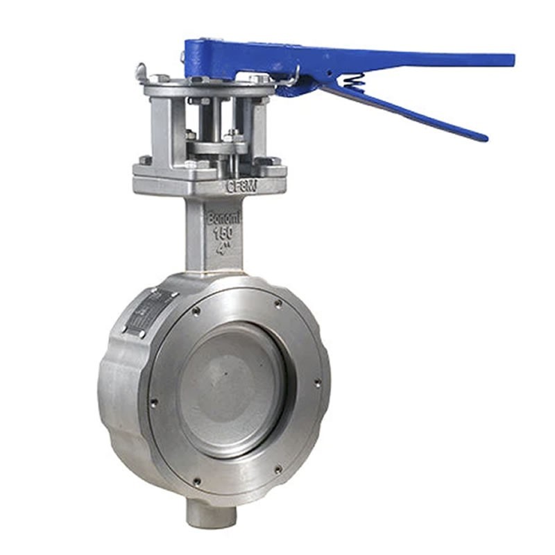 Bonomi 9300 High Performance Wafer Style Butterfly Valve Manually Operated ANSI 300 Stainless Steel body and disc