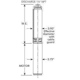 Goulds 5HS05412C Submersible Well Pump 1/2 HP 230V with control box