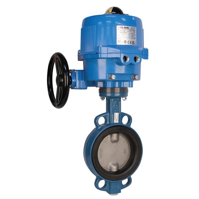 Bonomi MEN500S con N500S Válvula mariposa oblea disco Acero inox. NSF Cert. montaje directo y actuador electrico caja metal