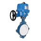 Bonomi ME550P with Ghibson 550P Wafer Style Butterfly Valve PTFE seat S-Steel Disc and Valbia Electric Actuator Metal Enclosure