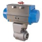 Bonomi SRAP64PCS Penta AP64CS Carbon Steel bi-directional Class 800 NPT Ball Valve with Valbia Spring Return Pneumatic Actuator