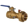 Jomar Terminator B TB-FNPT Manual Balancing Valve 1/4 Turn Threaded Connection Union End with Integrated Ball Valve 600 WOG