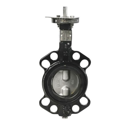 Jomar BFV-Wafer VITON Válvula mariposa estilo lug cuerpo hierro dúctil recubierto epoxi disco acero inox. montaje ISO 5211