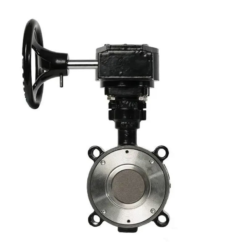 Jomar HPBFV-600-CS Válvula mariposa estilo orejeta alto rendimiento acero carbono cubierto epoxi RPTFE clase ANSI 150 Engranaje