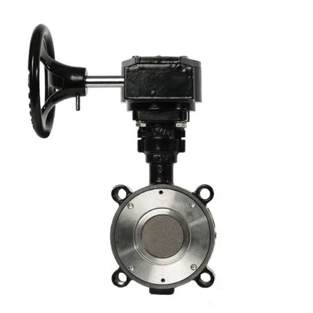 Jomar HPBFV-600-CS Lug Style Butterfly Valve High Performance Epoxy Coated Carbon Steel RPTFE Seat SS Disc ANSI Class 150 Gear